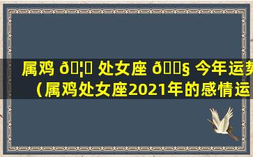 属鸡 🦄 处女座 🐧 今年运势（属鸡处女座2021年的感情运势）